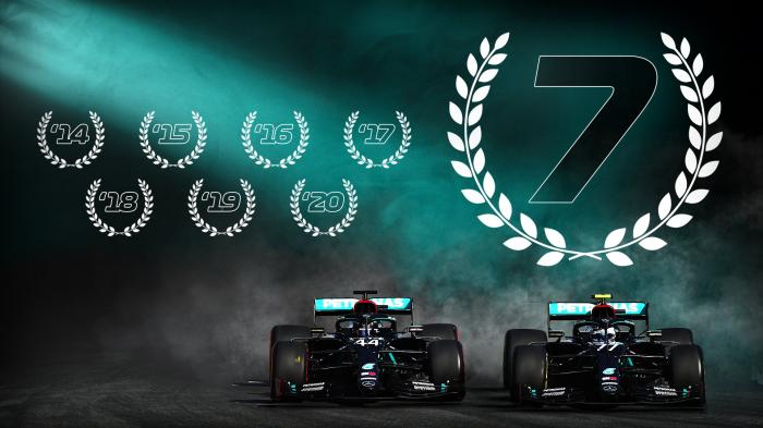 F1官方发布七连冠海报。