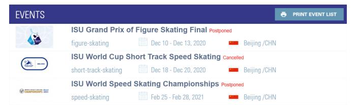 国际滑联取消多项北京冬奥测试赛 调整方案仍待讨论