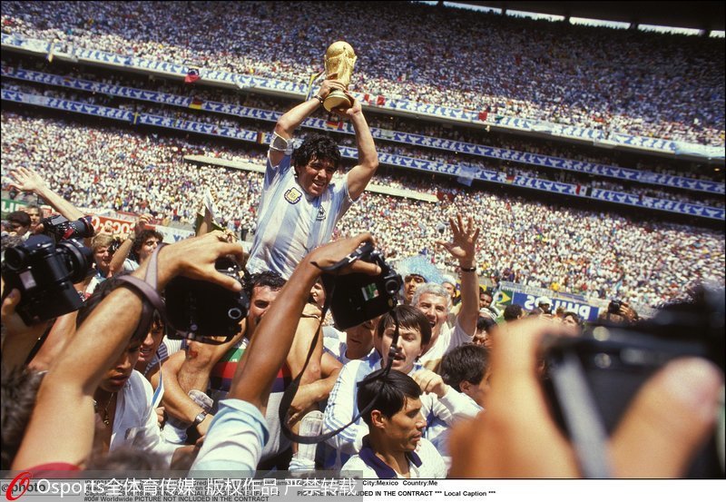1986年6月29日在墨西哥城世界杯决赛，阿根廷3-2战胜西德夺冠