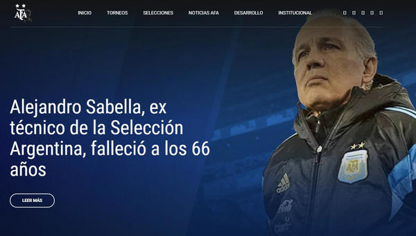 前阿根廷国家队主教练萨贝拉去世