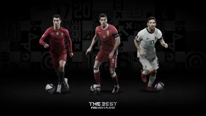 梅西、C罗与莱万多夫斯基将竞争年度最佳男足运动员的荣誉 图片来源：国际足联 