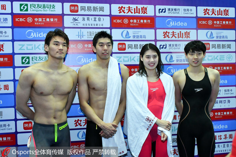 国际泳联正式确认中国男女4X100米混合泳接力世界纪录