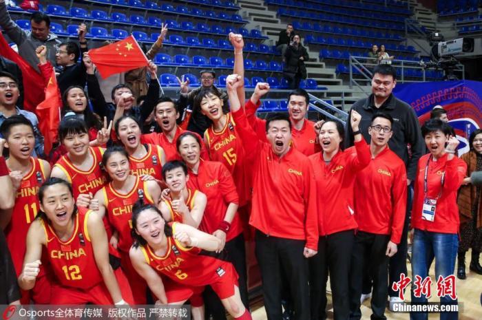资料图：中国女篮。 图片来源：Osports全体育图片社