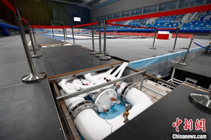 今年4月,“相约北京”系列冬季体育赛事北京赛区测试活动将正式举行。图为国家游泳中心有序备战。 富田 摄 今年4月,“相约北京”系列冬季体育赛事北京赛区测试活动将正式举行。图为国家游泳中心有序备战。 富田 摄