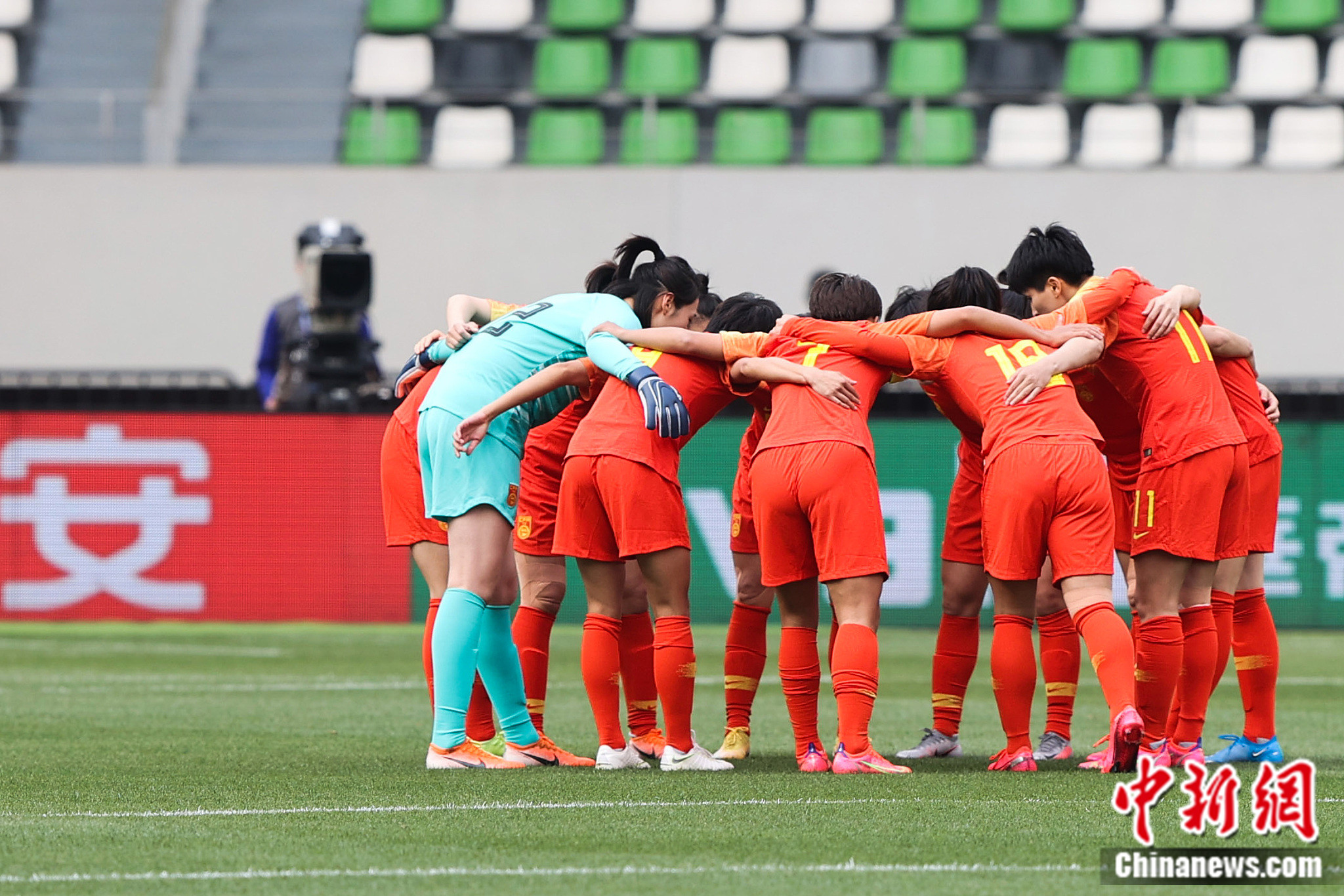 中国女足在比赛中。图片来源：视觉中国