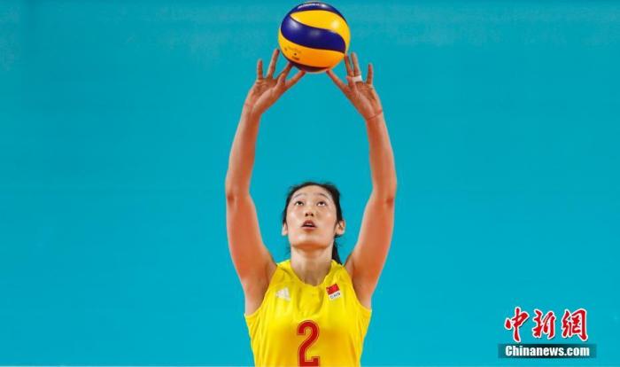 资料图：中国队朱婷在比赛中。/p中新社记者 杜洋 摄