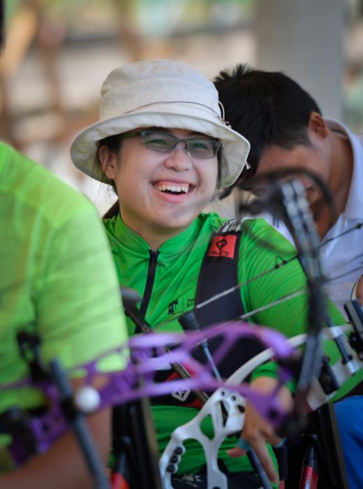 女子轮椅射箭运动员周佳敏 中国残联供图
